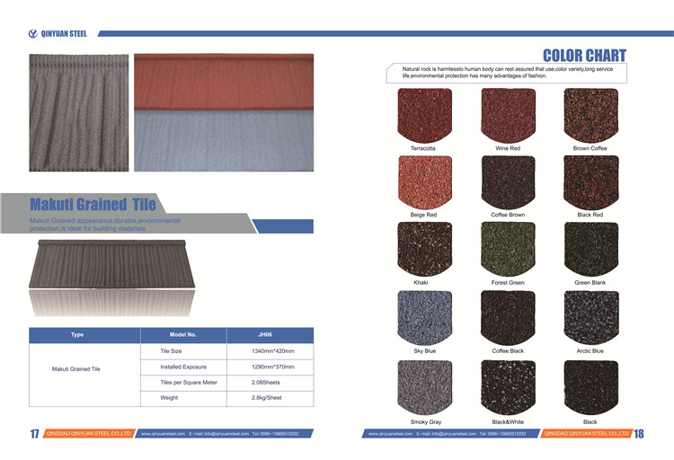Villa Roofing Design Modern Stone Coated Metal Roofing Sheet Building Material Steel