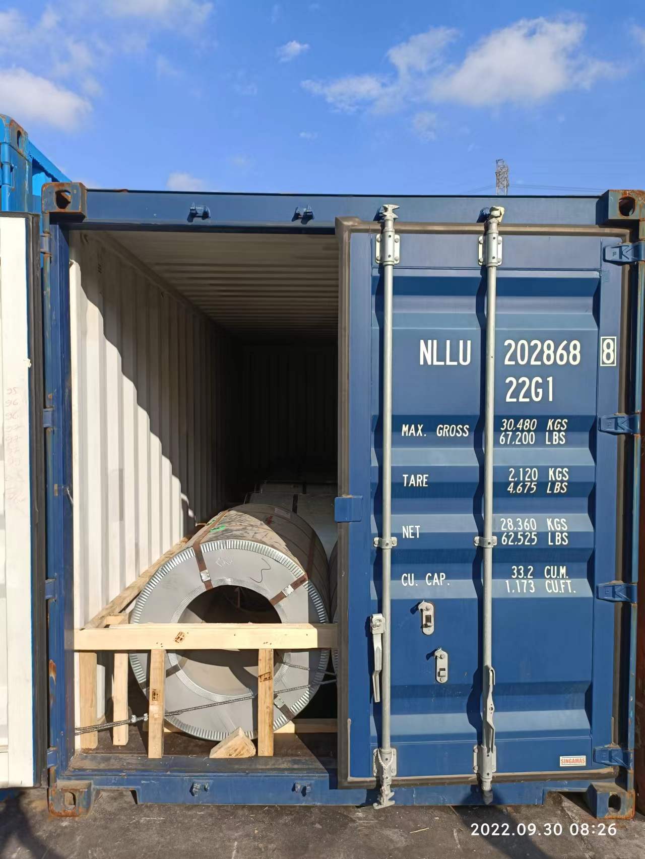Export Color Coated Steel Coil to India Nhava Sheva, Port